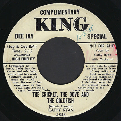 Cathy Ryan : Come Home / The Cricket, The Dove And The Goldfish (7", Promo)