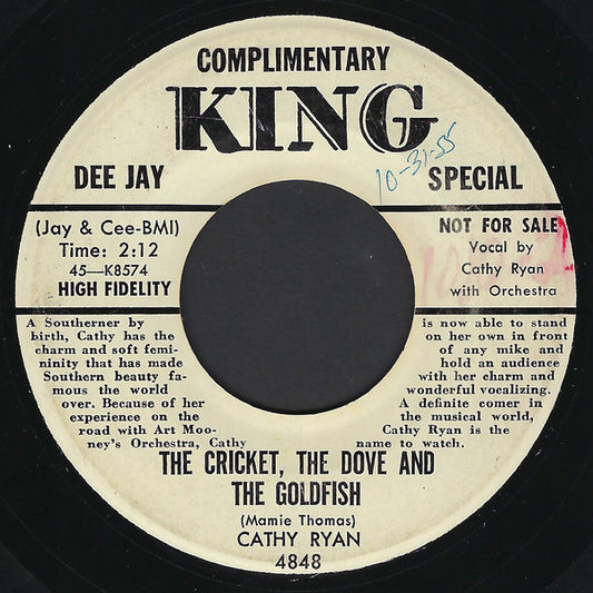 Cathy Ryan : Come Home / The Cricket, The Dove And The Goldfish (7", Promo)