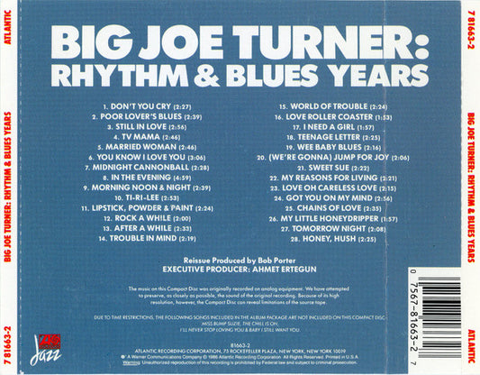 Big Joe Turner : Rhythm & Blues Years (CD, Album, Comp)