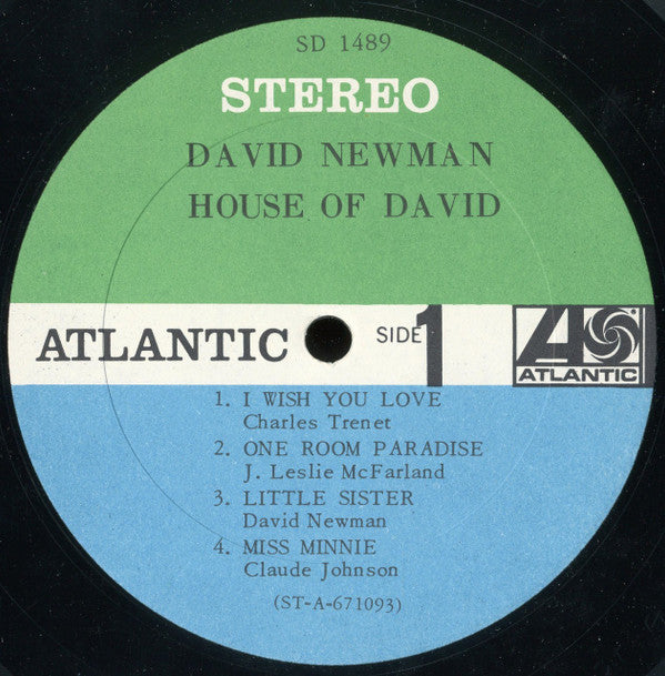 David "Fathead" Newman : House Of David (LP, Album)