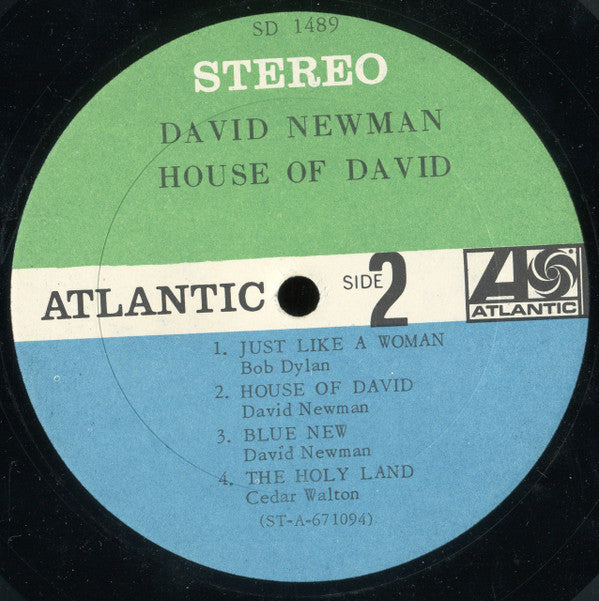 David "Fathead" Newman : House Of David (LP, Album)