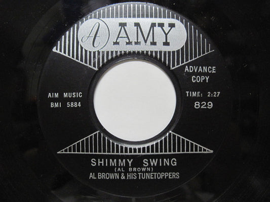 Al Brown's Tunetoppers :  Shimmy Swing / Route  66 (7", Promo, Styrene)
