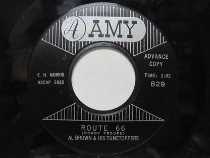 Al Brown's Tunetoppers :  Shimmy Swing / Route  66 (7", Promo, Styrene)
