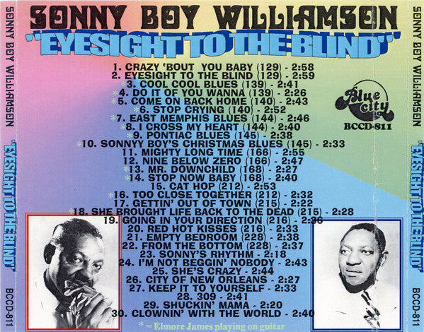Sonny Boy Williamson (2) : Eyesight To The Blind (CDr, Comp)