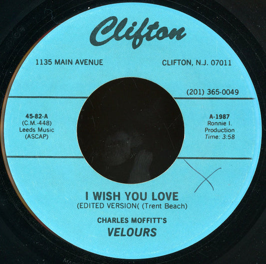 Charles Moffitt's Velours : I Wish You Love (7")