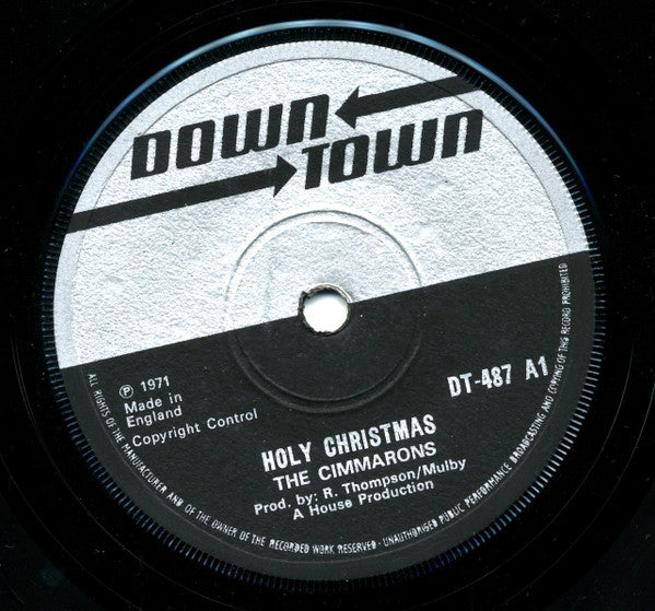 The Cimarons : Holy Christmas / Silent Night / White Christmas (7", Sol)