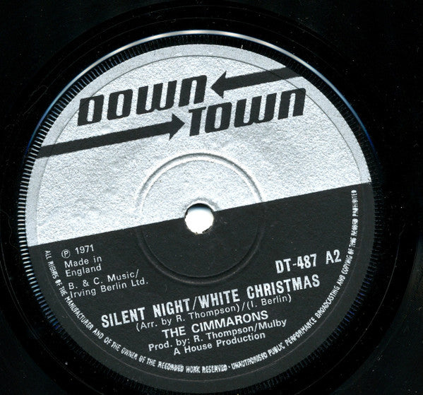 The Cimarons : Holy Christmas / Silent Night / White Christmas (7", Sol)