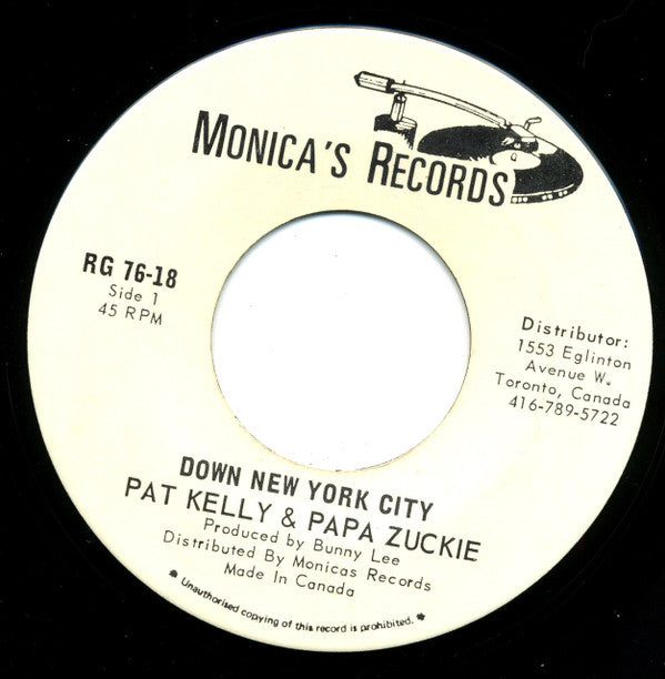 Pat Kelly & Tapper Zukie : Down New York City (7")