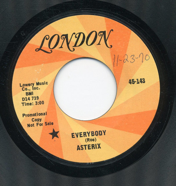 Asterix (6) : Everybody / If I Could Fly (7", Promo, Styrene)