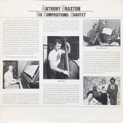 Anthony Braxton : Six Compositions: Quartet (LP, Album)