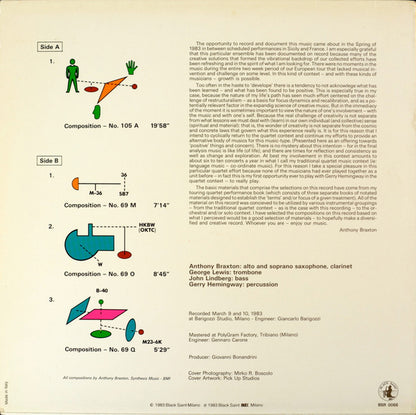 Anthony Braxton : Four Compositions (Quartet) 1983 (LP, Album)