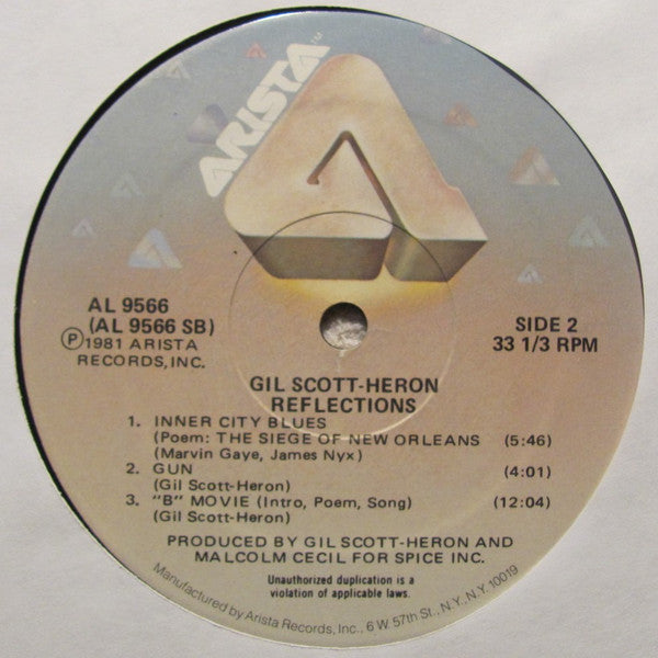 Gil Scott-Heron : Reflections (LP, Album, Hub)