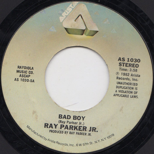 Ray Parker Jr. : Bad Boy (7", Styrene, Ter)