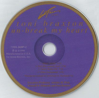 Toni Braxton : Un-Break My Heart (CD, Maxi)