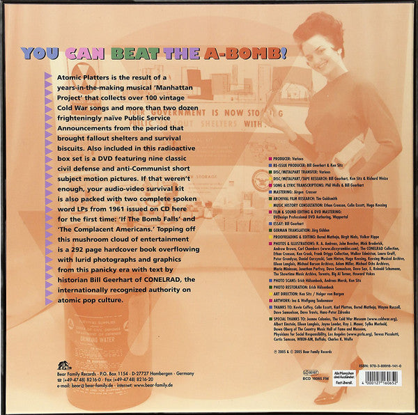 Various : Atomic Platters: Cold War Music From The Golden Age Of Homeland Security (5xCD, Comp + DVD-V + Box)