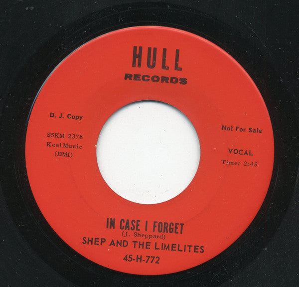 Shep & The Limelites : I'm A Hurting Inside / In Case I Forget (7", Promo)
