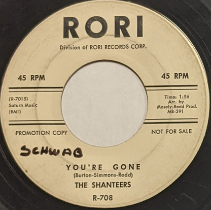 The Shanteers : You're Gone / Take Me Back (7", Promo)