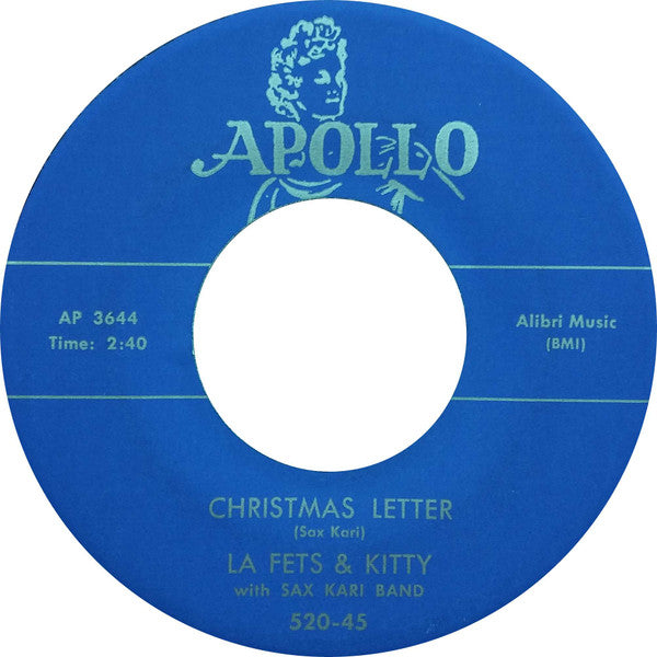 The La Fets & Kitty (25) With Sax Kari & His Ballin' The Blues Band : Christmas Letter / Can Can Rock & Roll (7", Single, RE, Unofficial)