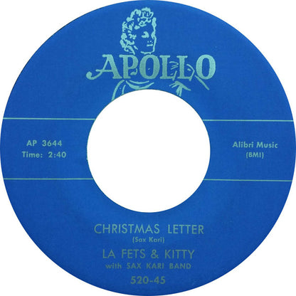 The La Fets & Kitty (25) With Sax Kari & His Ballin' The Blues Band : Christmas Letter / Can Can Rock & Roll (7", Single, RE, Unofficial)