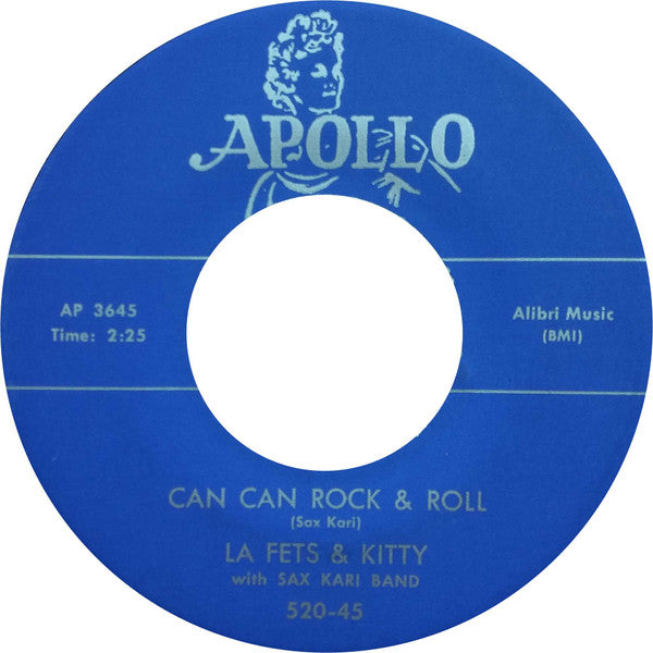 The La Fets & Kitty (25) With Sax Kari & His Ballin' The Blues Band : Christmas Letter / Can Can Rock & Roll (7", Single, RE, Unofficial)
