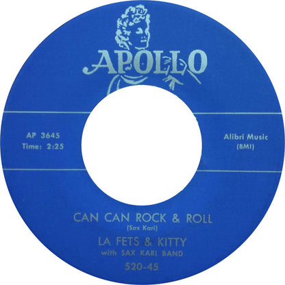 The La Fets & Kitty (25) With Sax Kari & His Ballin' The Blues Band : Christmas Letter / Can Can Rock & Roll (7", Single, RE, Unofficial)