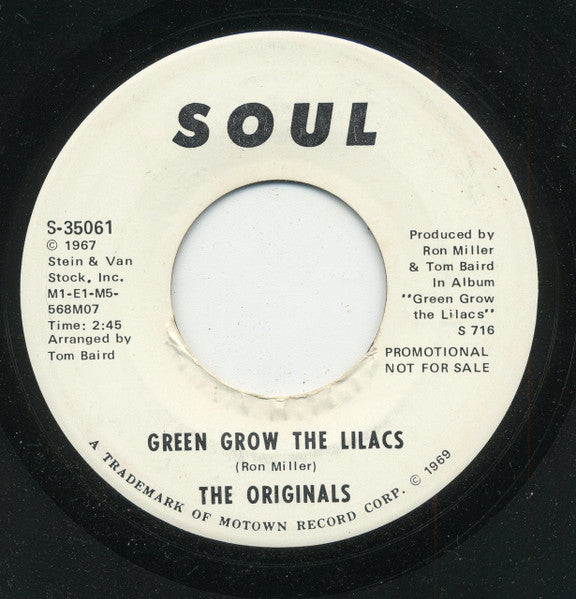 The Originals : Green Grow The Lilacs (7", Promo)