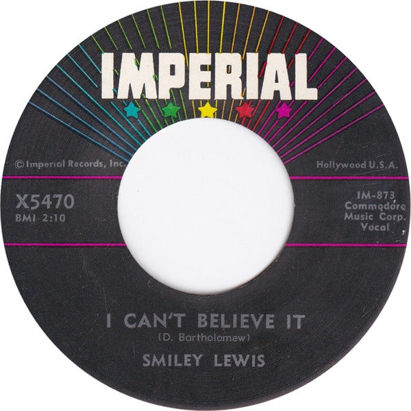 Smiley Lewis : I Can't Believe It (7", Single)