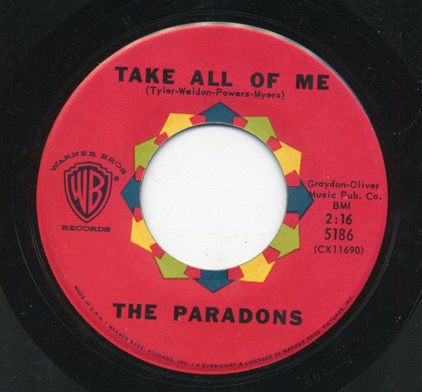 The Paradons : Take All Of Me / So Fine, So Fine, So Fine (7", Single)