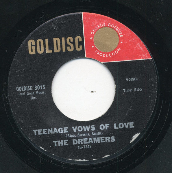 The Dreamers (12) : Teenage Vows Of Love / Natalie (7", Styrene)