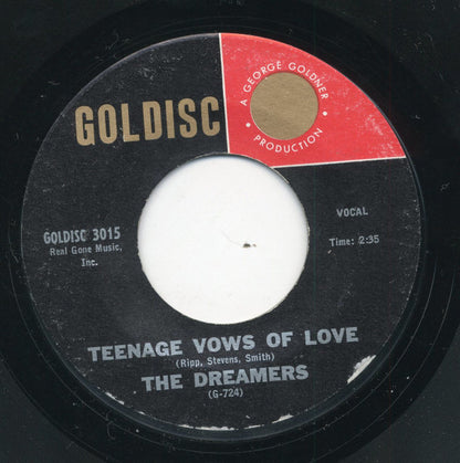 The Dreamers (12) : Teenage Vows Of Love / Natalie (7", Styrene)
