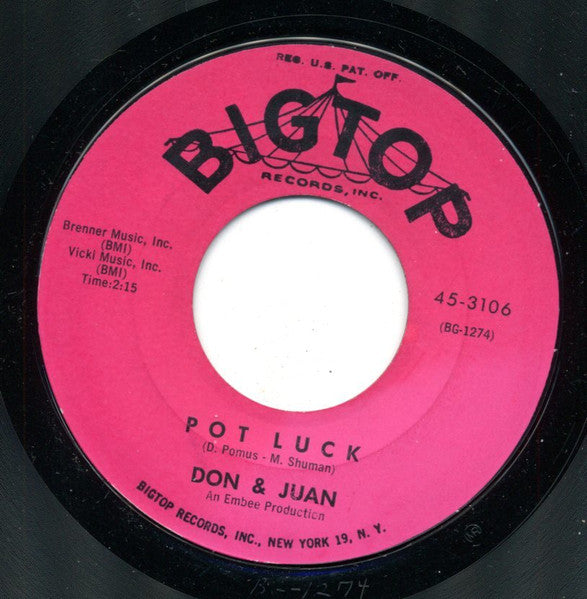 Don & Juan : Two Fools Are We / Pop Luck (7", Single, Styrene)