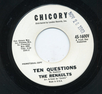 The Renaults (2) : Two Face / Ten Questions (7", Promo)