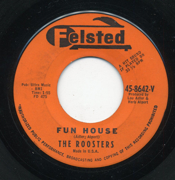The Roosters : Fun House / Chicken Hop (7")