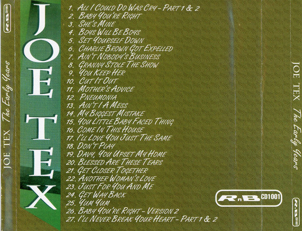 Joe Tex : Joe Tex - The Early Years (CD, Comp)