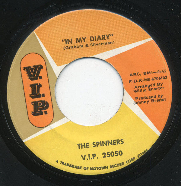 Spinners : In My Diary (7")