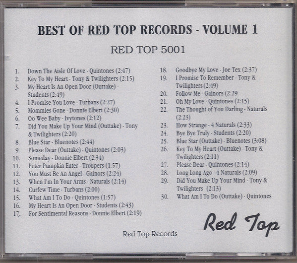 Various : The Best Of Red Top Records Volume 1 (CD, Comp)