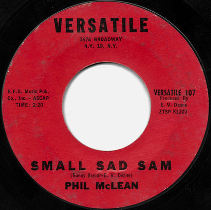 Phil McLean : Small Sad Sam / Chicken (7", Single, Mono, Styrene)
