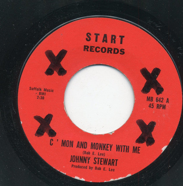 Johnny Stewart (6) : C'mon And Monkey With Me / Misery Loves Company (7", Styrene)