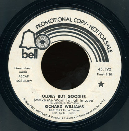 Richard Williams And The Flame Tones : Oldies But Goodies / Little Sister Nell (7", Promo, Styrene)
