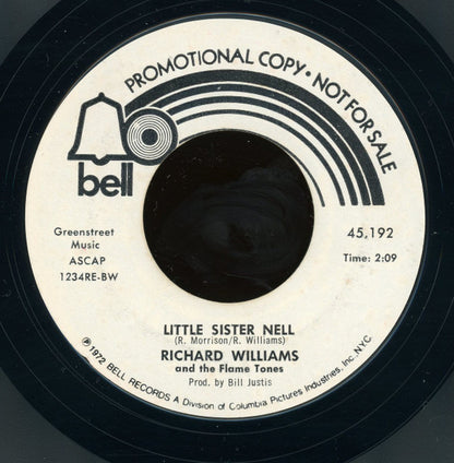 Richard Williams And The Flame Tones : Oldies But Goodies / Little Sister Nell (7", Promo, Styrene)