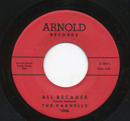 The Varnells : Day In Court / All Because  (7")