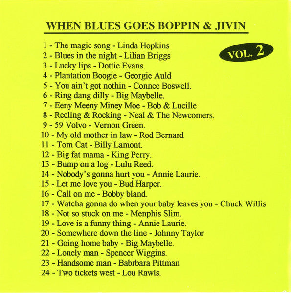 Various : When Blues Goes Boppin & Jivin Vol. 2 (CD, Comp)