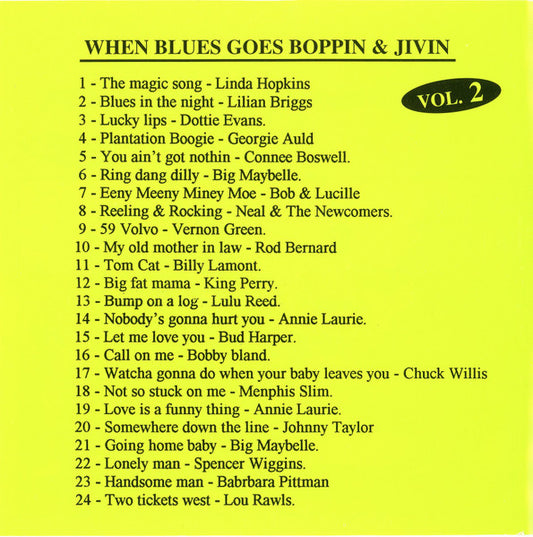 Various : When Blues Goes Boppin & Jivin Vol. 2 (CD, Comp)