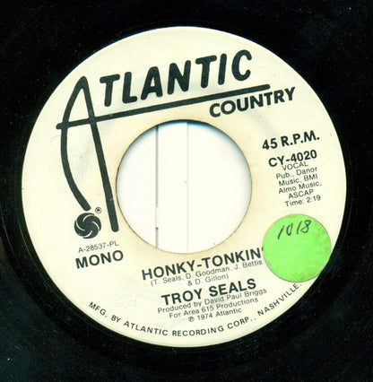 Troy Seals : Honky Tonkin'  (7", Mono, Promo, PL )