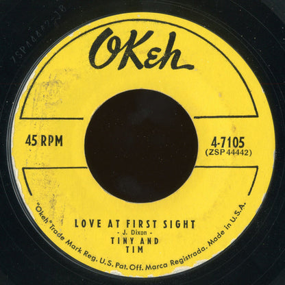 Tiny & Tim : Love At First Sight / Bop-A-Diddy Do (7", Styrene)