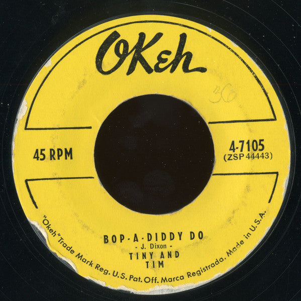 Tiny & Tim : Love At First Sight / Bop-A-Diddy Do (7", Styrene)