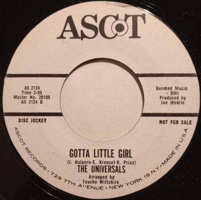 The Universals (3) : Dear Ruth / Gotta Little Girl (7", Promo, Styrene)