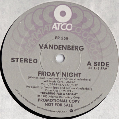 Vandenberg : Friday Night   (12", Single, Promo)