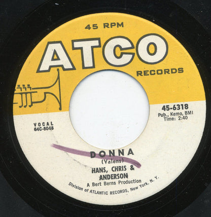 Hans, Chris & Anderson : The Pied Piper / Donna  (7")