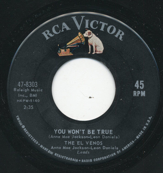 The El Venos : My Heart Beats Faster / You Won't Be True  (7", RE)